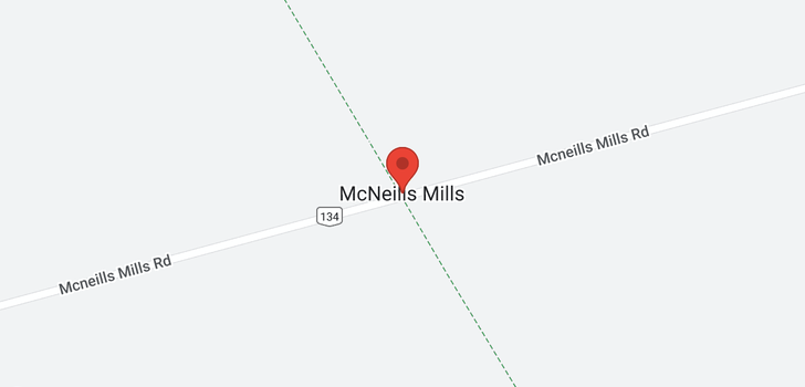 map of 485 McNeills Mills Road